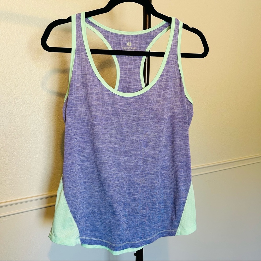 Old Navy Active Semi Fitted Mint Purple Lightweight Racerback Tank Top Medium